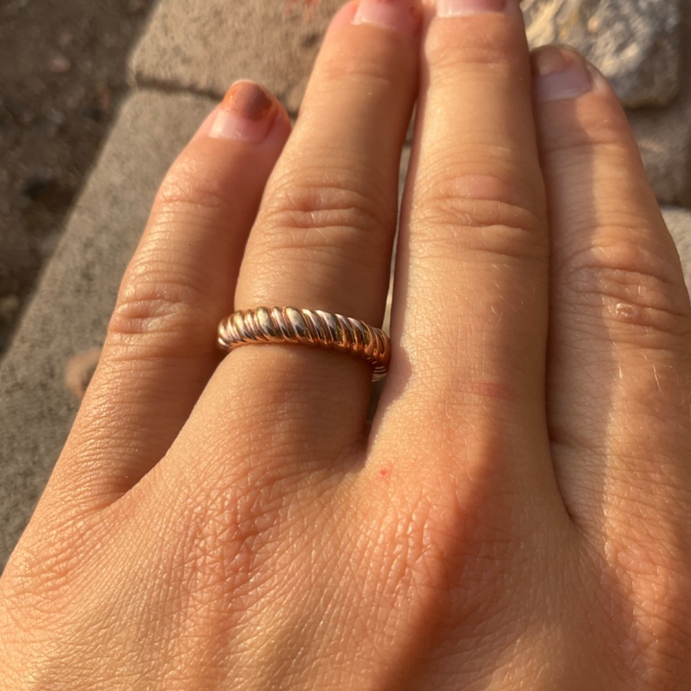 925 Silver Rosegold Sterling Ring